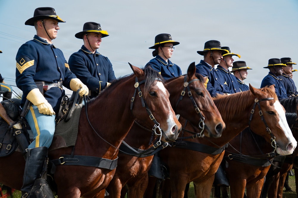 1st Cavalry Division Horse Cavalry Detachment performs ceremonial charge