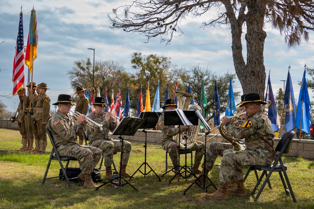 1st Cavalry Division Band performs during a retirement ceremony