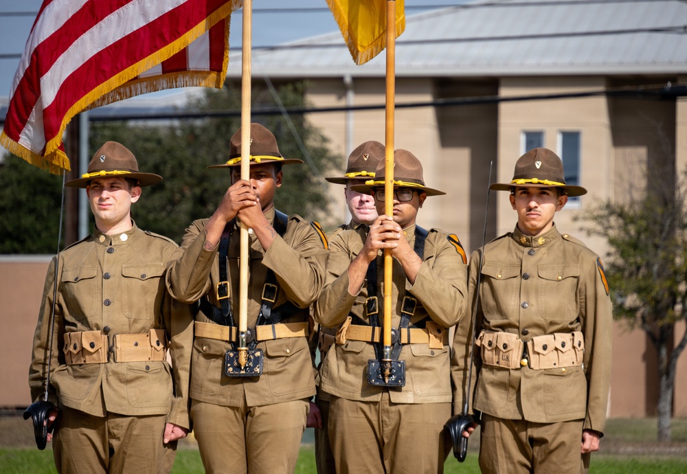 1st Cavalry Division Color Guard represents the division during retirement ceremony