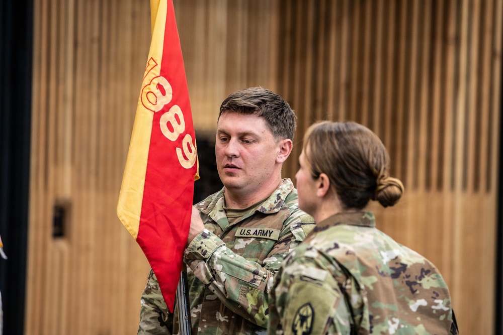 HHC 1889th Regional Support Group Passes the Guidon of Leadership