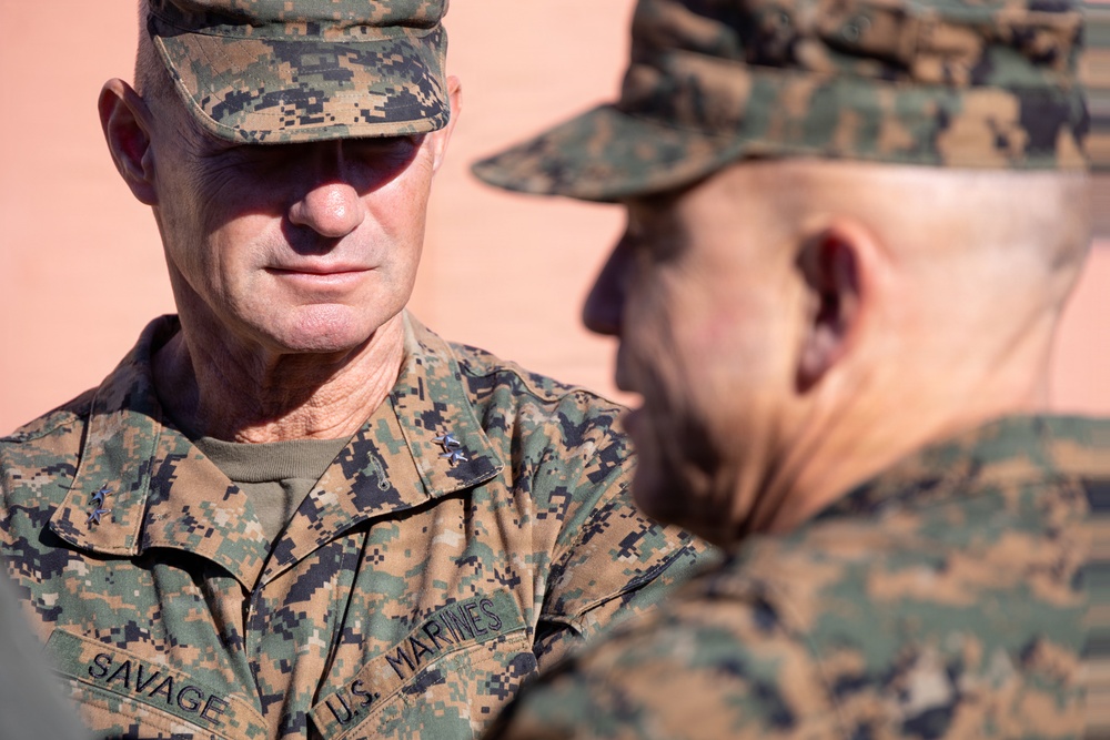 Distinguished visitors survey Steel Knight 25 operations