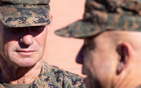 Distinguished visitors survey Steel Knight 25 operations