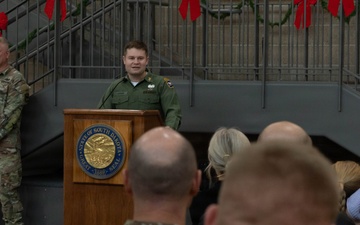 Army Maj. Wears Father's Utility Uniform During Promotion Ceremony