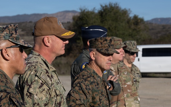 Distinguished visitors survey Steel Knight 25 operations