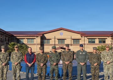 Distinguished visitors survey Steel Knight 25 operations