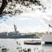USS Carl M. Levin stages pass-in-review