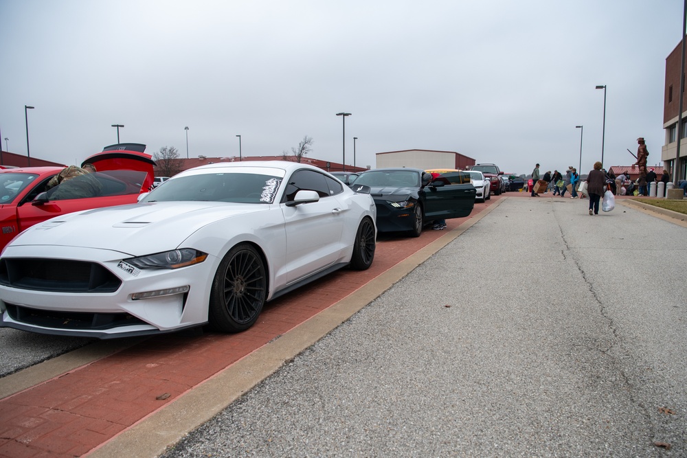 138 FW Welcomes Tulsa Mustang Club Gift Donations for Annual Christmas Children's Party