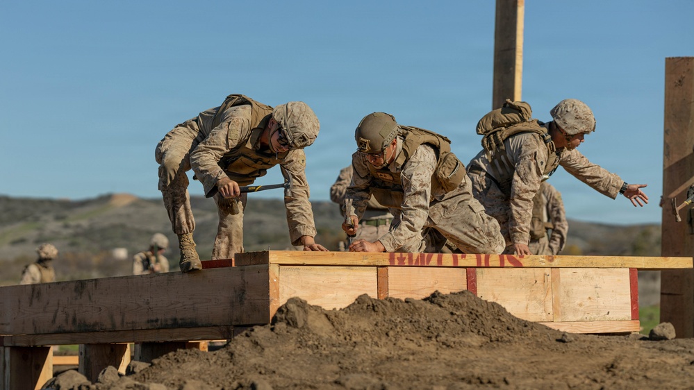 CLB-5 constructs fighting positions