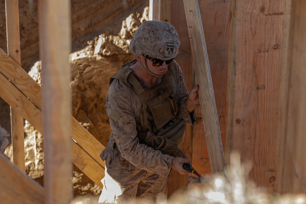 CLB-5 constructs fighting positions