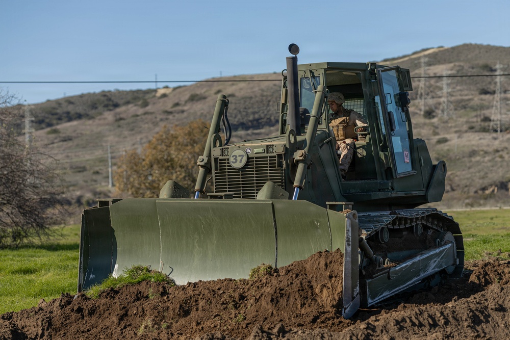CLB-5 constructs fighting positions