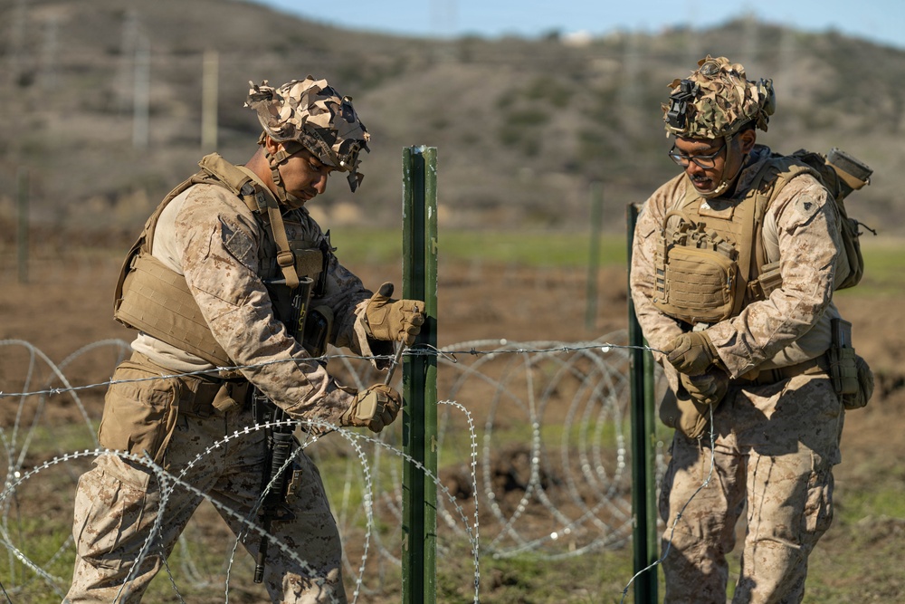 CLB-5 constructs fighting positions