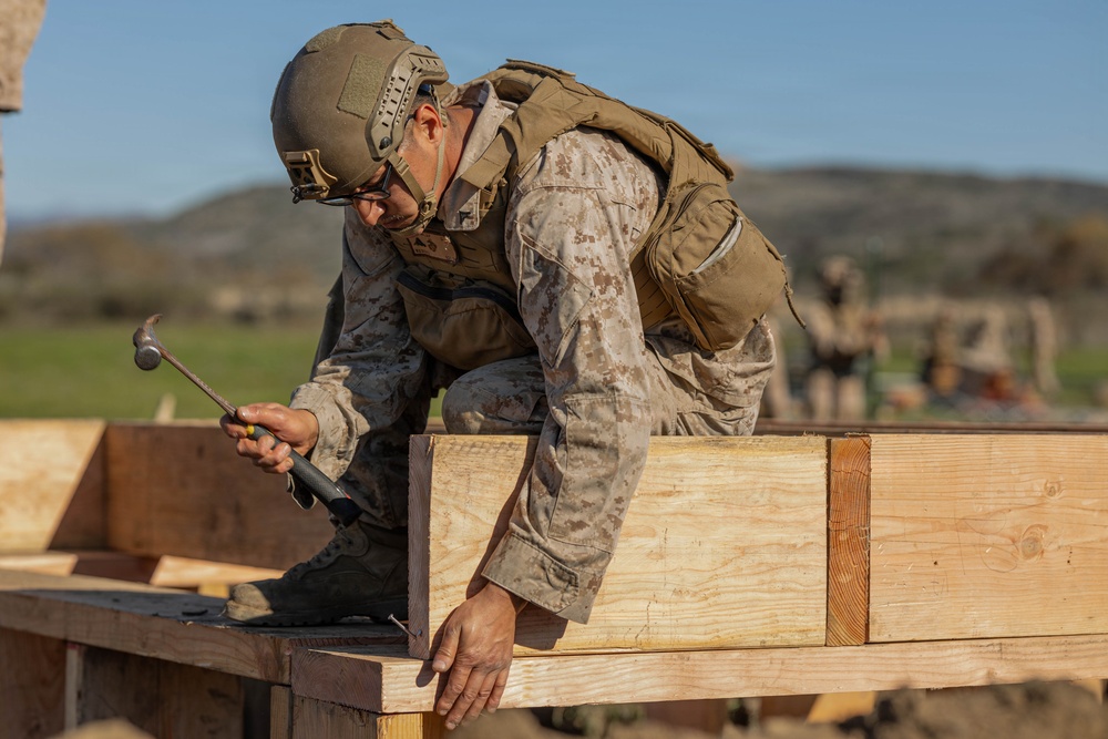 CLB-5 constructs fighting positions