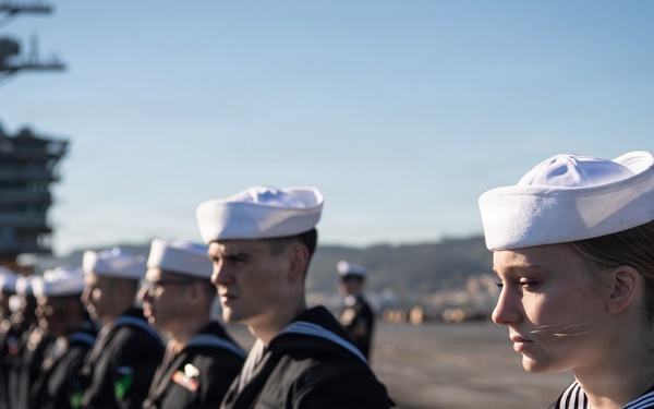 USS Nimitz San Diego Pull-In
