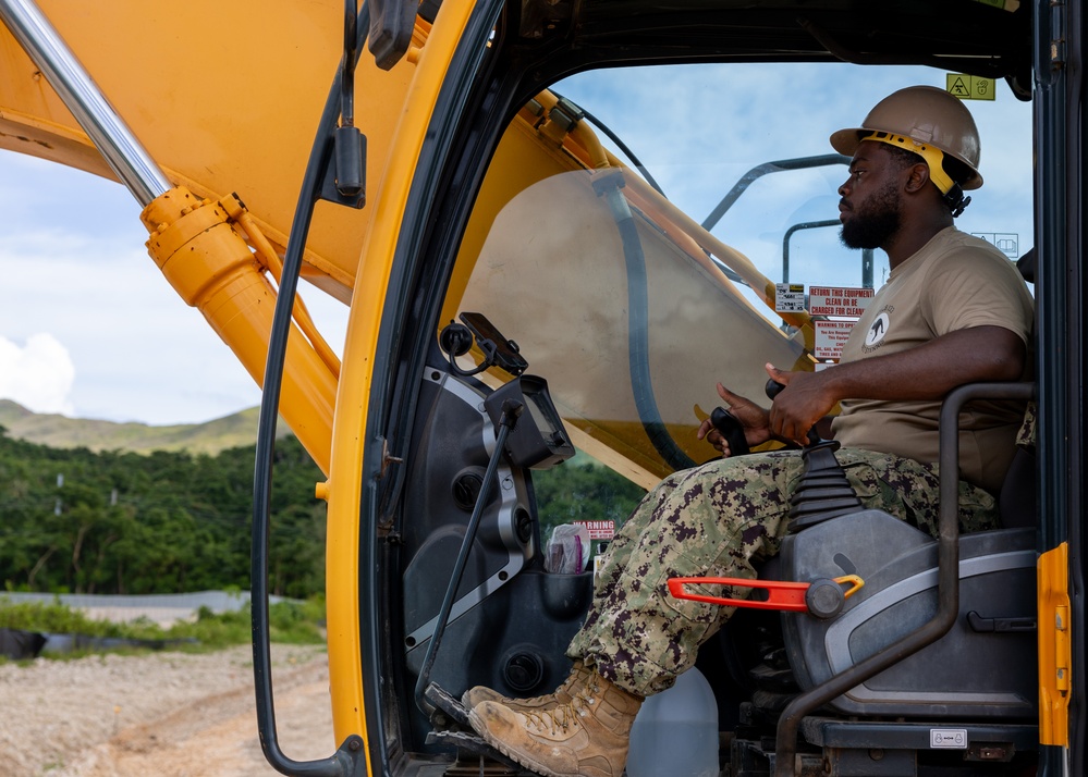 NMCB 133 Builds New Security Fence and Access Road