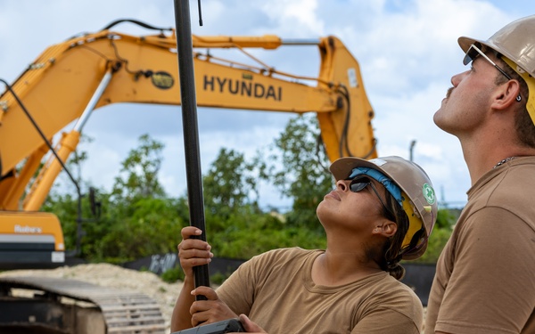 NMCB 133 Builds New Security Fence and Access Road