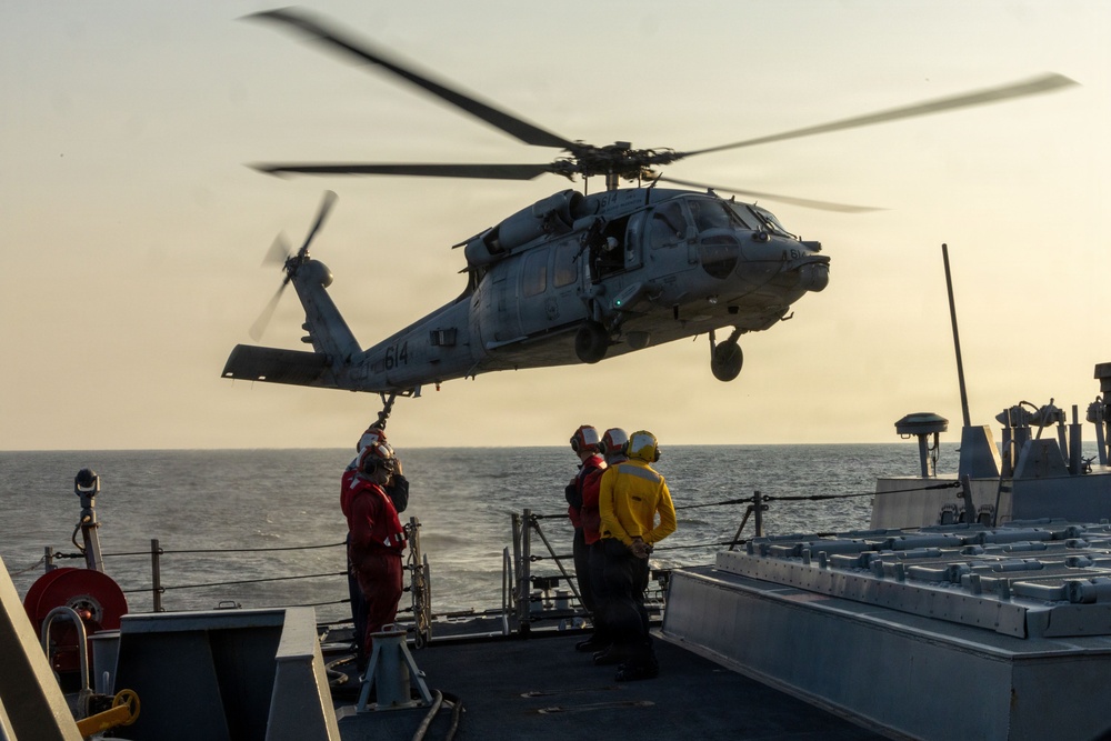 USS Milius (DDG 69) Departs Busan