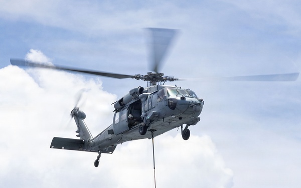 USS San Antonio Conducts a Replenishment-At-Sea