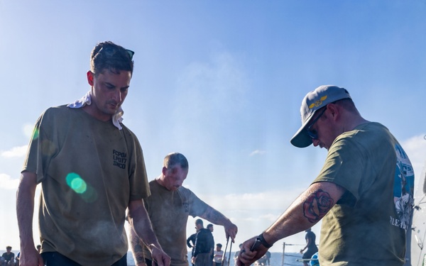 USS San Antonio Conduct a Steel Beach Picnic
