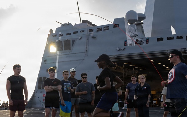 USS San Antonio Conduct a Steel Beach Picnic
