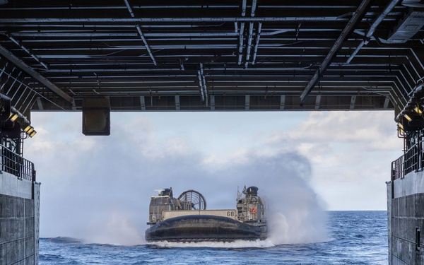 USS San Antonio (LPD 17) conduct amphibious operations in the well deck