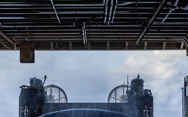 USS San Antonio (LPD 17) conduct amphibious operations in the well deck