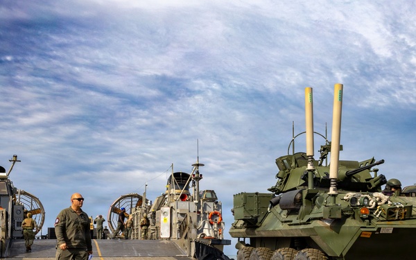 USS San Antonio (LPD 17) conducts  amphibious operations