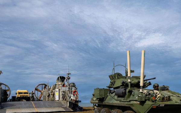 USS San Antonio (LPD 17) conducts  amphibious operations