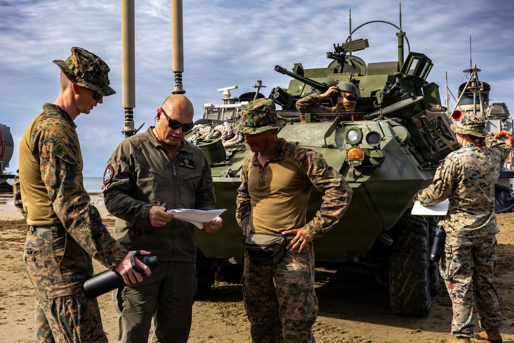USS San Antonio (LPD 17) conducts  amphibious operations