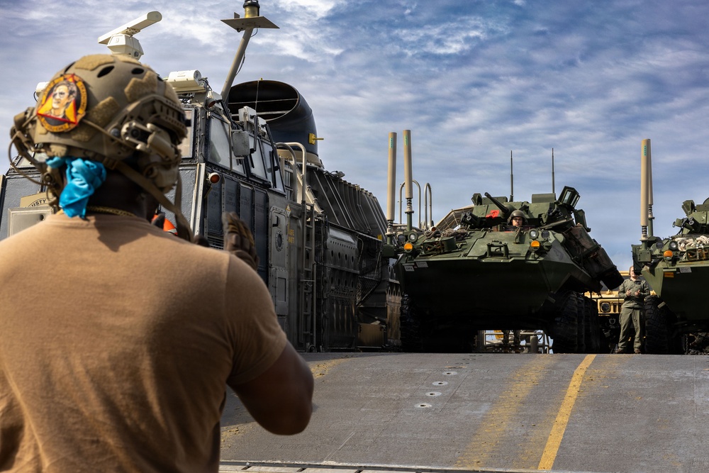 USS San Antonio (LPD 17) conducts  amphibious operations