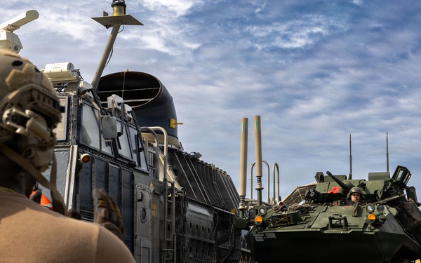 USS San Antonio (LPD 17) conducts  amphibious operations