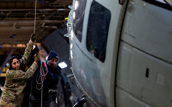 End of an era: Final UH-1N Huey departs Yokota