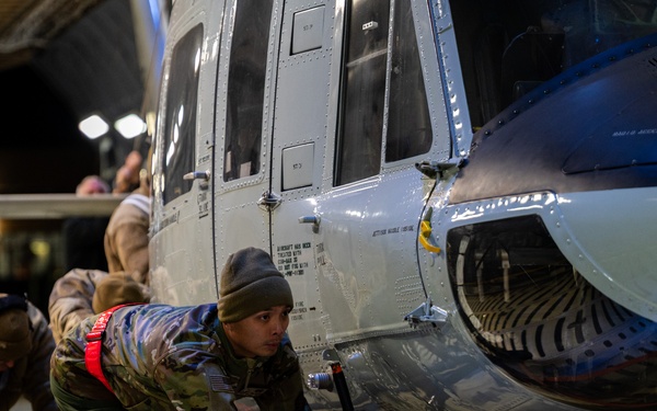 End of an era: Final UH-1N Huey departs Yokota