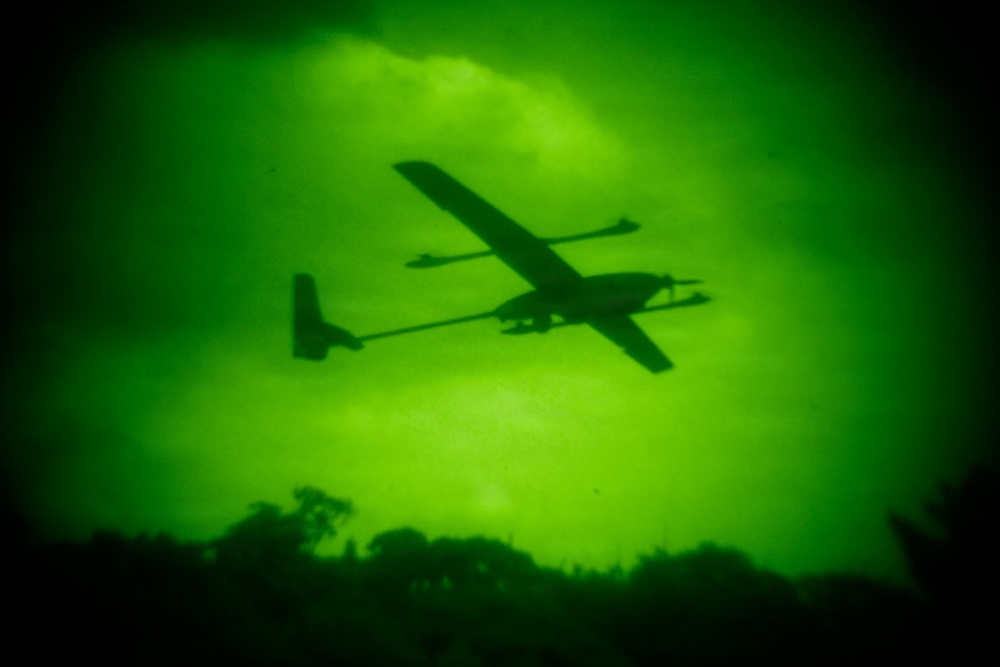 U.S. Marines sUAS and Low Altitude Air Defense night operations