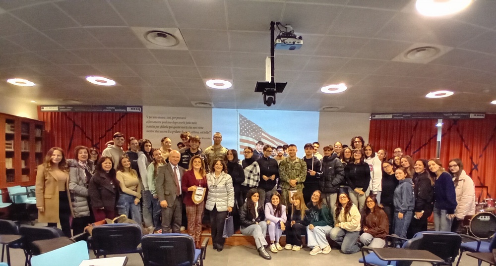 U.S. Navy Sailor and U.S. Army Soldier Foster Connections with Italian High Schoolers Through Culture Exchange
