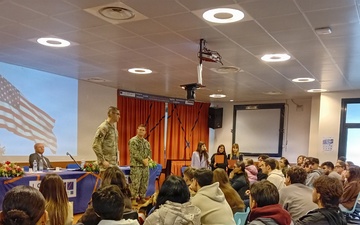 U.S. Navy Sailor and U.S. Army Soldier Foster Connections with Italian High Schoolers Through Culture Exchange