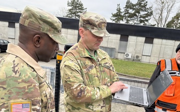 405th AFSB command team assesses ongoing APS-2 maintenance transition at Coleman