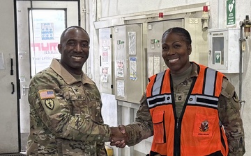 405th AFSB command team assesses ongoing APS-2 maintenance transition at Coleman