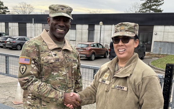 405th AFSB command team assesses ongoing APS-2 maintenance transition at Coleman