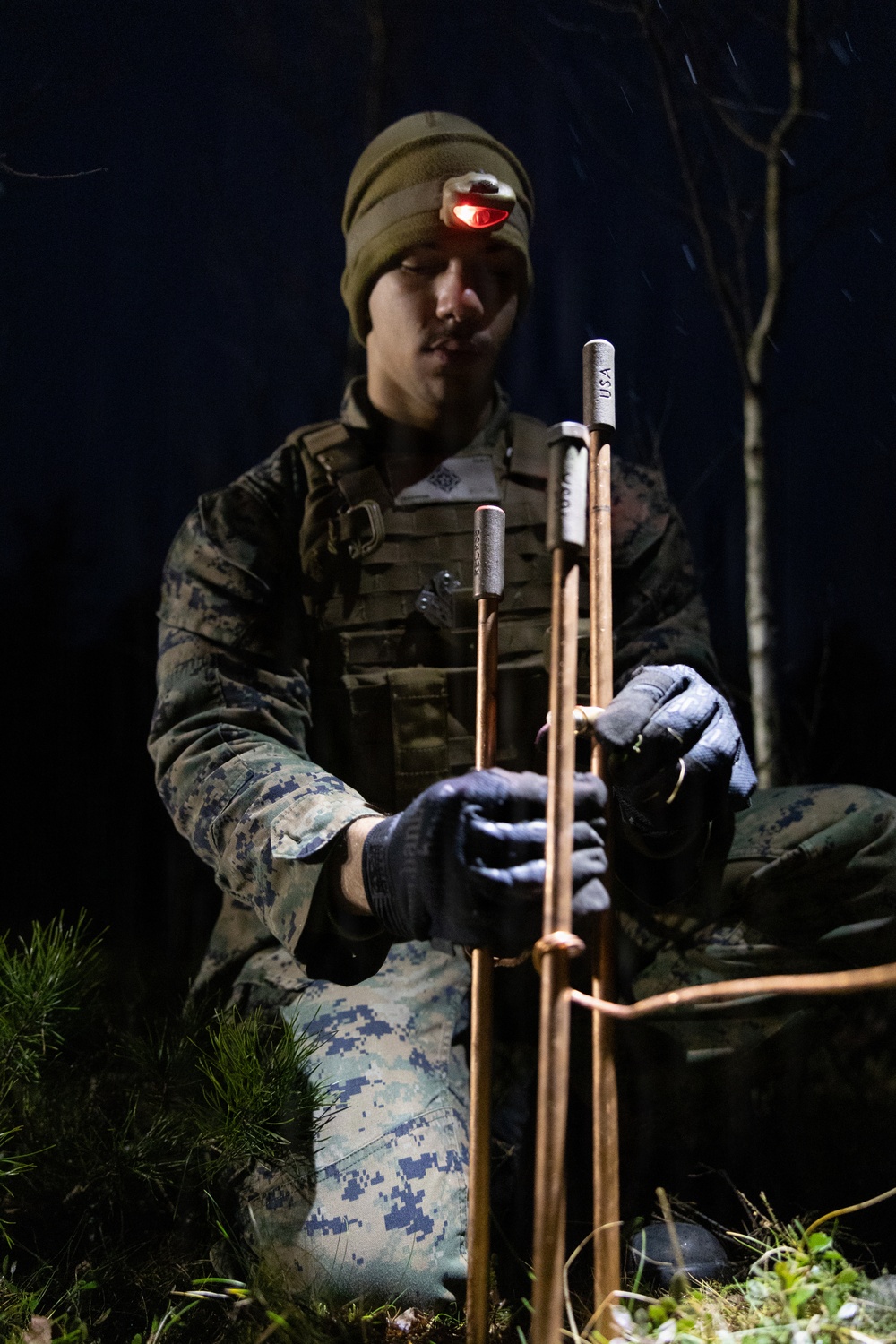 U.S. Marine provide logistical support and security for battle aid station during bilateral training exercise