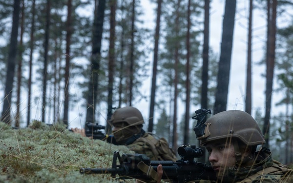 U.S. Marine provide logistical support and security for battle aid station during bilateral training exercise