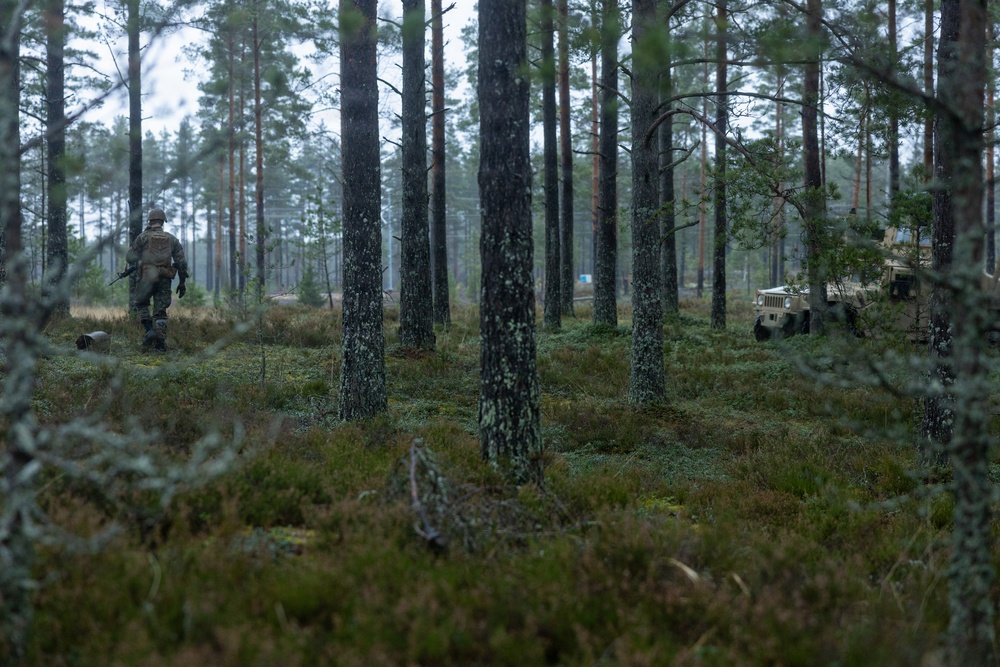 U.S. Marine provide logistical support and security for battle aid station during bilateral training exercise