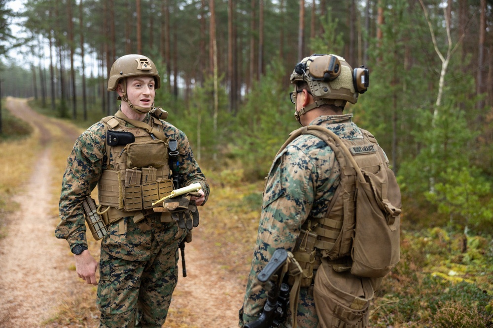 U.S. Marine provide logistical support and security for battle aid station during bilateral training exercise