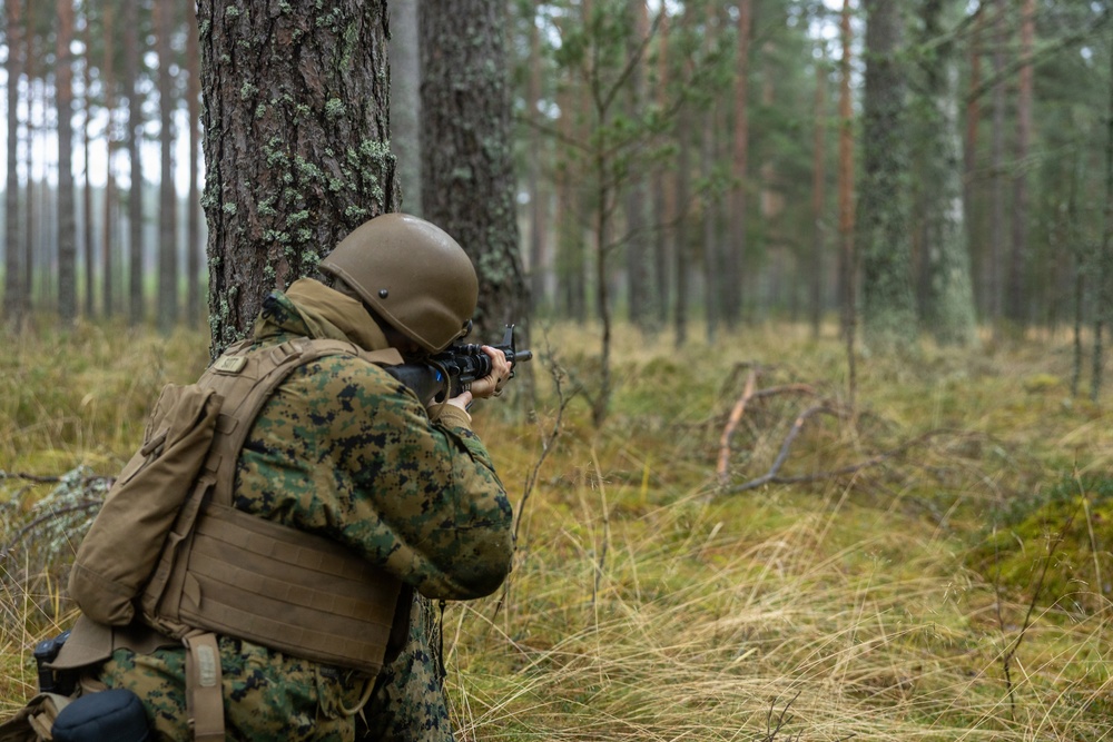 U.S. Marine provide logistical support and security for battle aid station during bilateral training exercise