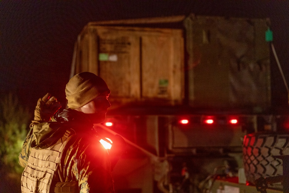 U.S. Marine provide logistical support and security for battle aid station during bilateral training exercise