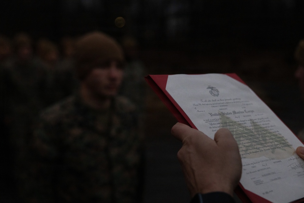 Texas native, U.S. Marine promotes during European deployment