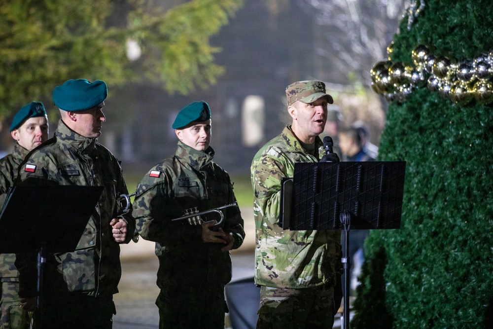 USAG Poland and 3rd ID Powidz tree lighting ceremony