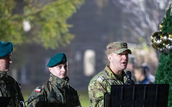 USAG Poland and 3rd ID Powidz tree lighting ceremony