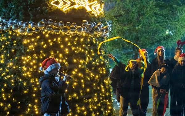 USAG Poland and 3rd ID Powidz tree lighting ceremony