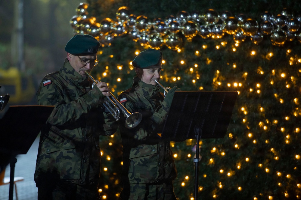 USAG Poland and 3rd ID Powidz tree lighting ceremony