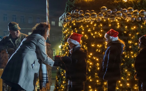 USAG Poland and 3rd ID Powidz tree lighting ceremony